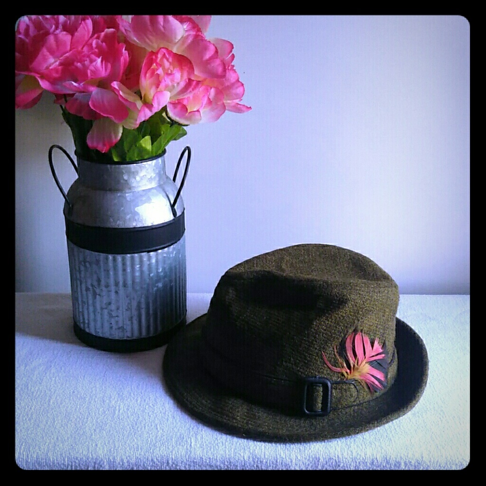 Green felt hat